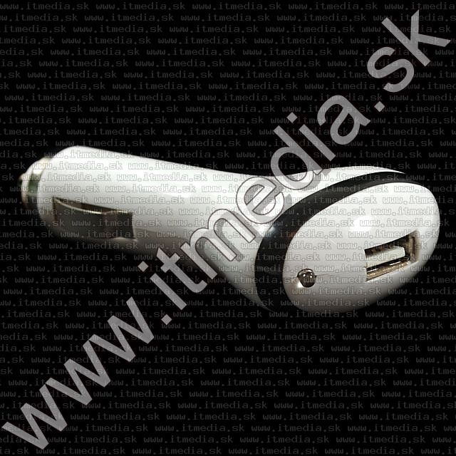 Image of Universal 12-24V USB CAR charger 1000 mA black-white (IT8141)